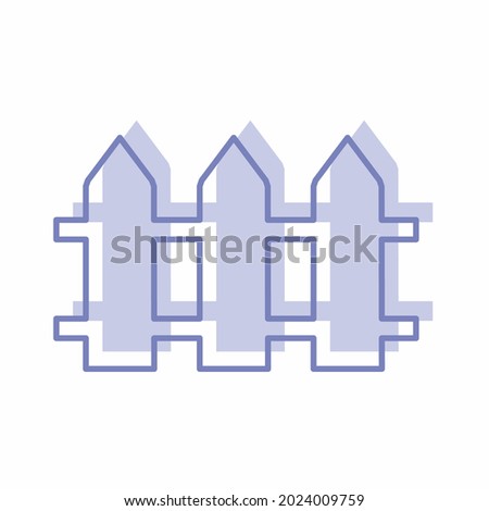 Vector Graphic of Fence - Twins Style - simple illustration. Editable stroke. Design template vector.outline style design.Vector graphic illustration