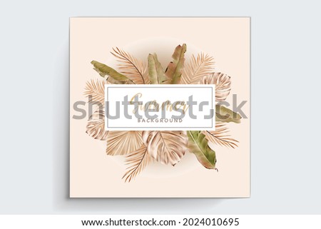 summer floral and leaves card set