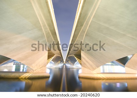 abstract photo of a long exposure bridge