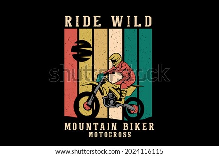 mountain biker merchandise illustration design