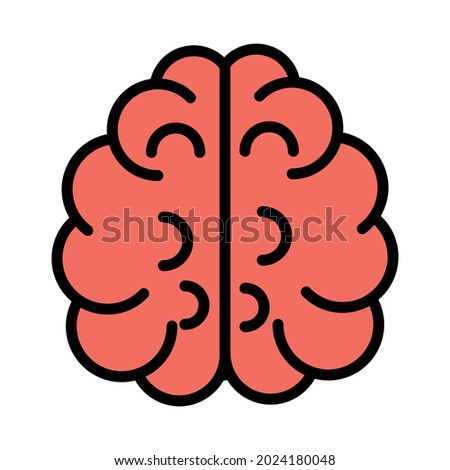 Brain Fill inside vector icon which can easily modify or edit 