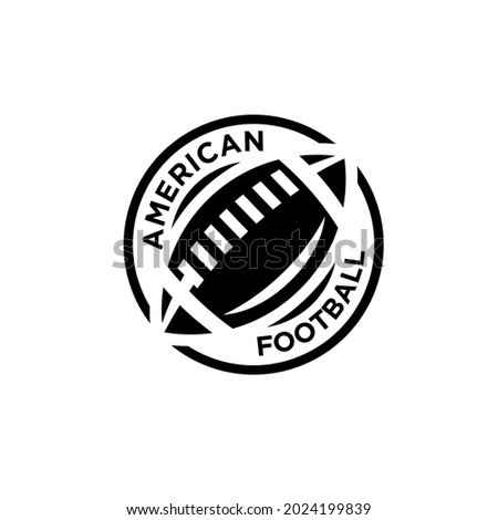 American football team logo icon design vector illustration