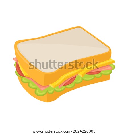 Sandwich Sign Emoji Icon Illustration. Delicious Food Vector Symbol Emoticon Design Clip Art Sign Comic Style.