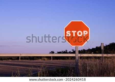stop signal in the middle of nowhere