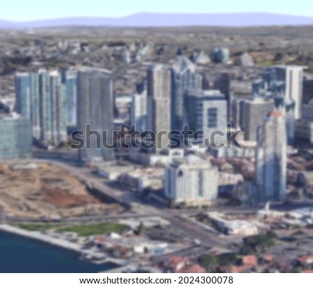 San Diego City, California USA, defocused blurred view of skyscraper as background, high resolution picture