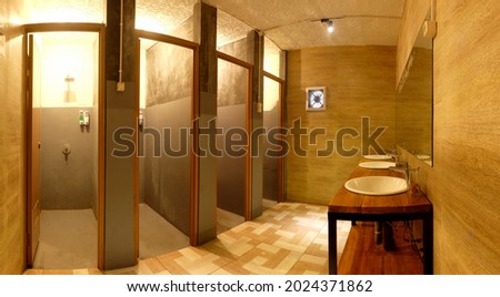 spacious and comfortable hotel toilet
