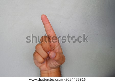 Hand sign language for letter D