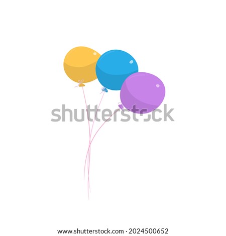air helium balloons isolation vector illustration