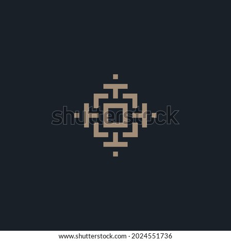 Abstract square logo design inspiration vector template