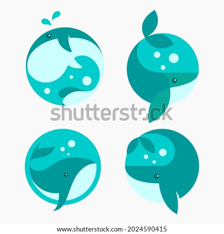 Whale Animal Ocean Sea Logo Icon Symbol