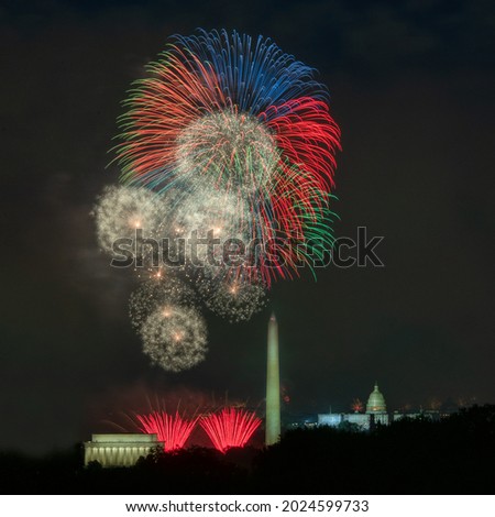 Independence Day Fireworks Over Washington, DC