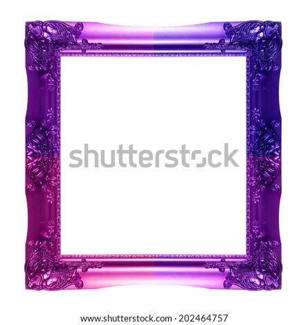 Frame  multi-colored wooden frame isolated on a white background