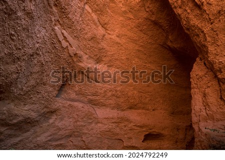 Shapes and forms of La Cuevona cave in Las Medulas, Spain