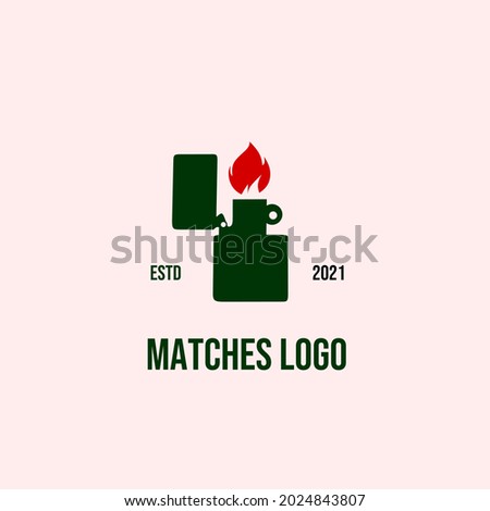 Zippo logo design retro hipster vintage, matches logo template