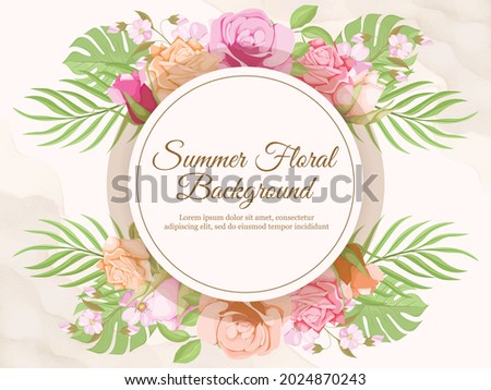 Beautifull Floral Wedding Banner Background Template Design
