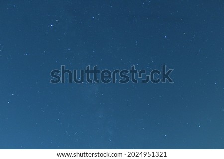 Twinkling stars with the Milky Way and meteors