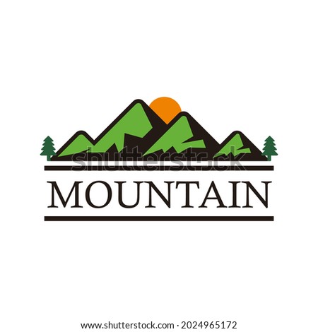 Vintage Retro Mountain Forest Nature Emblem logo design for Outdoor Adventure Club