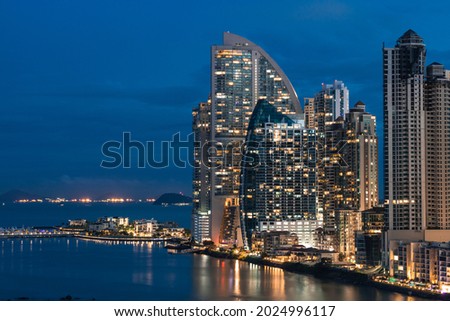 Blue hour in Panama City  Royalty-Free Stock Photo #2024996117