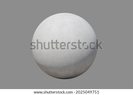 Concrete ball on an isolated gray background.  Royalty-Free Stock Photo #2025049751