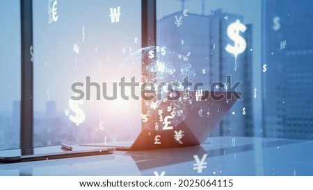 Financial technology concept. Fintech. Crypto currency. Electronic money. Cashless payment. Royalty-Free Stock Photo #2025064115