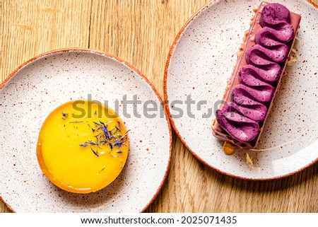 tasty pastry on the wooden background