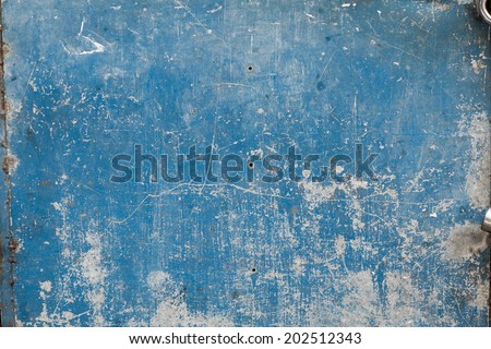 Texture of old blue metal