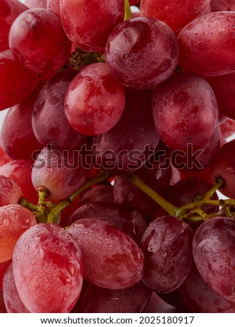 Grapes. Red grape. Grape branch isolated on white. With clipping path. Full depth of field.        