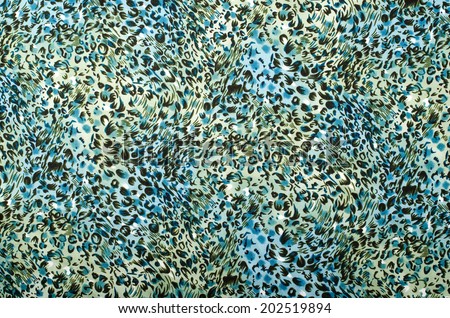 Blue and green leopard pattern. Animal print as background.