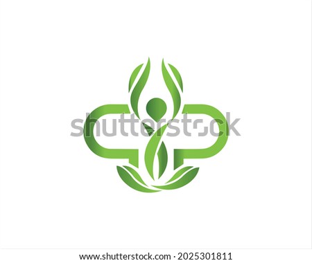 Medical plus and wellness logo design template vector.