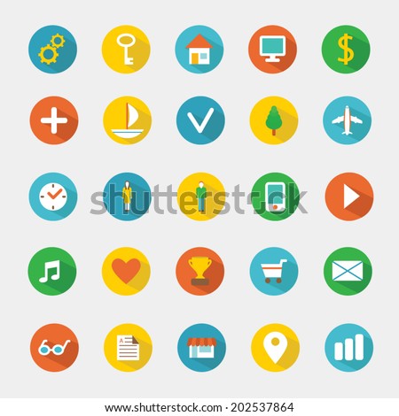 Colored icons set