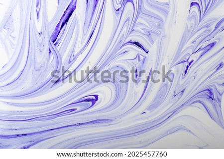 Liquid marble paint texture background. Acrylic abstract pattern with pastel swirls for trendy design, purple, violet color diffusion