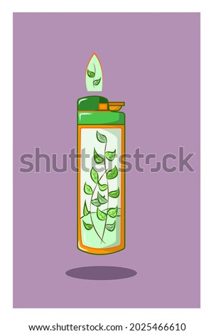 Mint leaf matches vector illustration