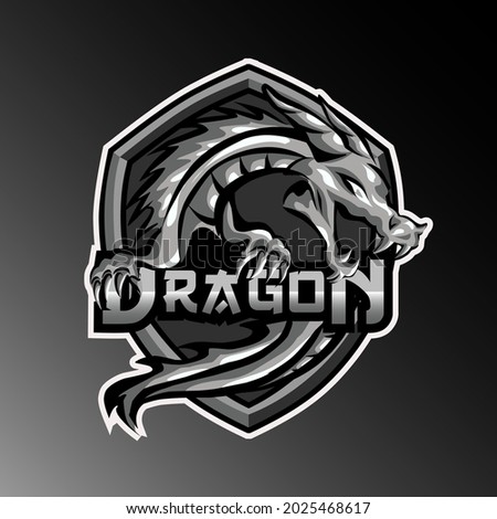 Mythological animals dragon sport esport gaming mascot logo template for your team