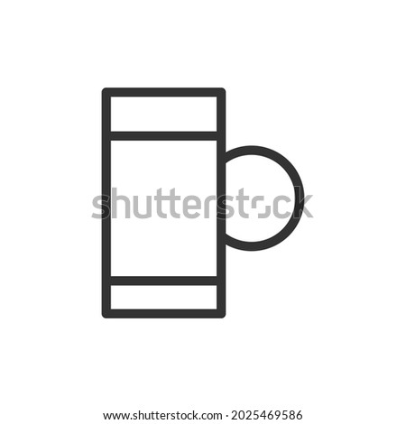 Thin line icon of beverage. Vector outline sign for UI, web and app. Concept design of beverage icon. Isolated on a white background.
