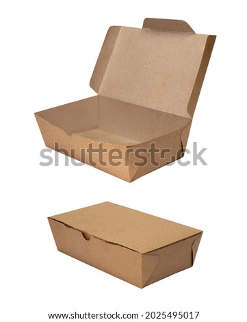 Take away cardboard food boxes on white background with clipping path
 Royalty-Free Stock Photo #2025495017