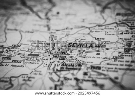 Sevilla on the Europe map