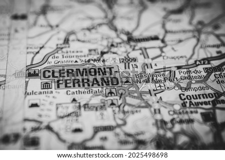 Clermont Ferrand on the Europe map