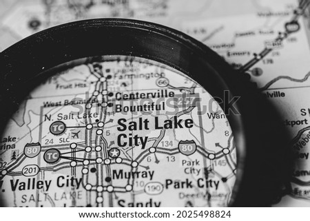 Salt Lake City Falls USA travel map background