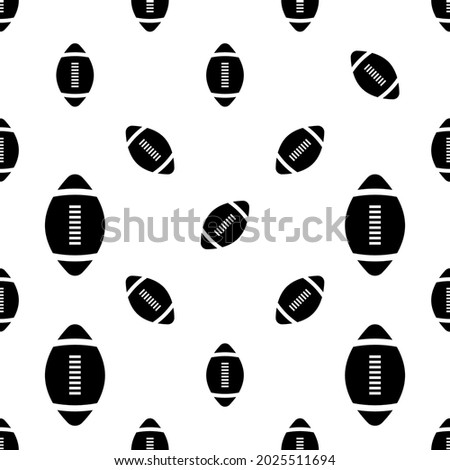American Football Icon Seamless Pattern, Soccer Ball Seamless Pattern Vector Art Illustration