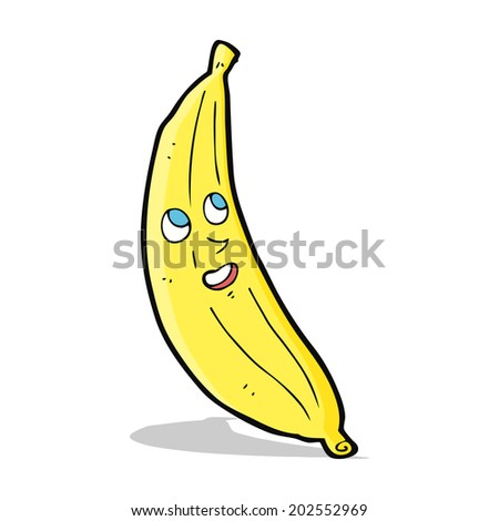 cartoon happy banana