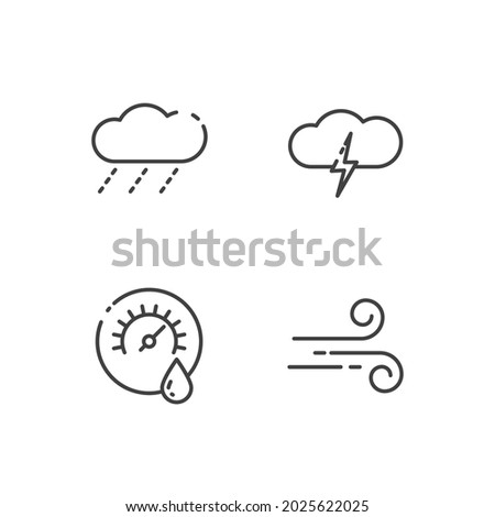 weather set icon, isolated weather set sign icon, vector illustration