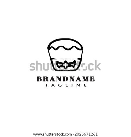 bakery cartoon logo design template icon modern vector outline