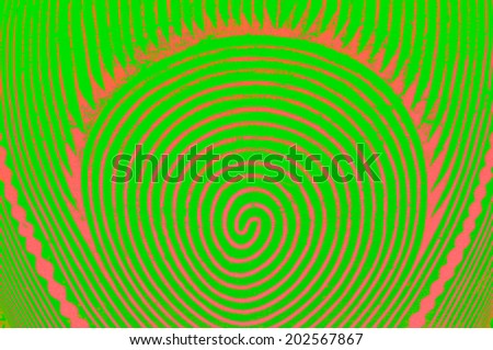 Background of green stripes and orange.