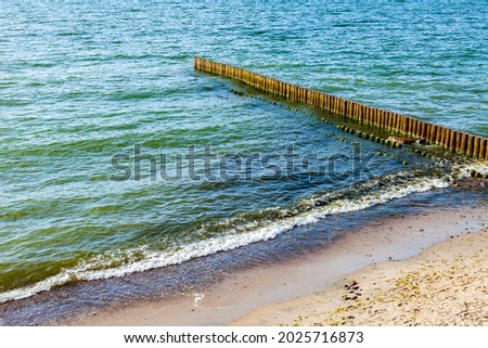 Sea wave and wet stones, natural background