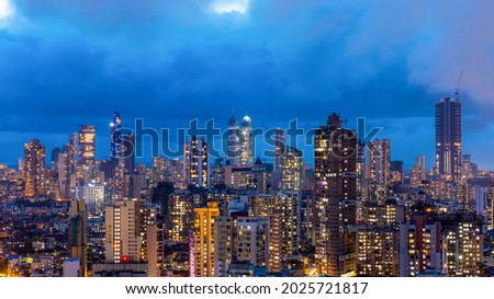 The night-scape of South Mumbai. Royalty-Free Stock Photo #2025721817