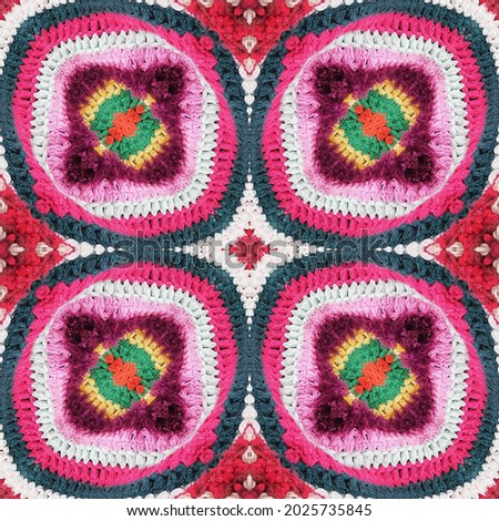 A colorful Handmade Knitting pattern