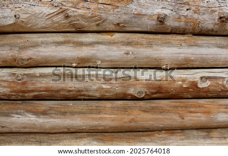wooden texture of the log wall. Background