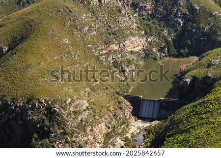 Van Stadens river gorge dam near Gqeberha, South Africa. 
