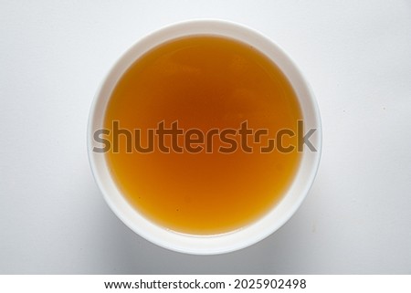boiled meat broth with scented water and vegetables