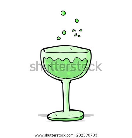 cartoon sparkling cocktail